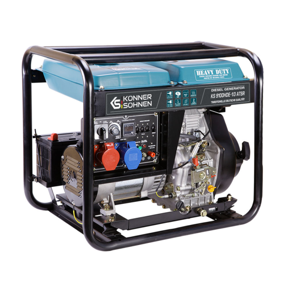 Diesel-Generator KS 9100HDE-1/3 ATSR (EURO V) Betriebsspannung 230/400 Höchstleistung/Nennleistung (230V), kW 6.5/6.0 Diesel-Generator KS 9100HDE-1/3 ATSR (EURO V) Betriebsspannung 230/400 Höchstleistung/Nennleistung (230V), kW 6.5/6.0-Beschreibung lesen