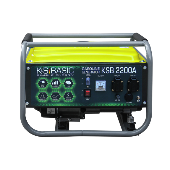 Benzin-Generator KSB 2200A Betriebsspannung, V 230 Höchstleistung, kW 2.2-Beschreibung lesen