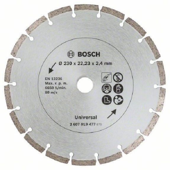 Diamanttrennscheibe für Baumaterial, Durchmesser: 230 mm, 2er-Pack-Beschreibung lesen