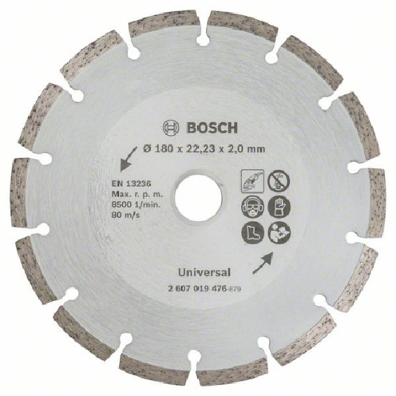 Disque à tronçonner diamanté pour matériaux de construction, diamètre : 115 mm-Leggi tutto