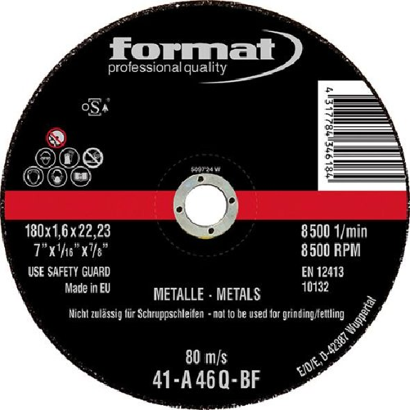 Format disque à tronçonner acier 125x2,5mm décalé-Lire la description