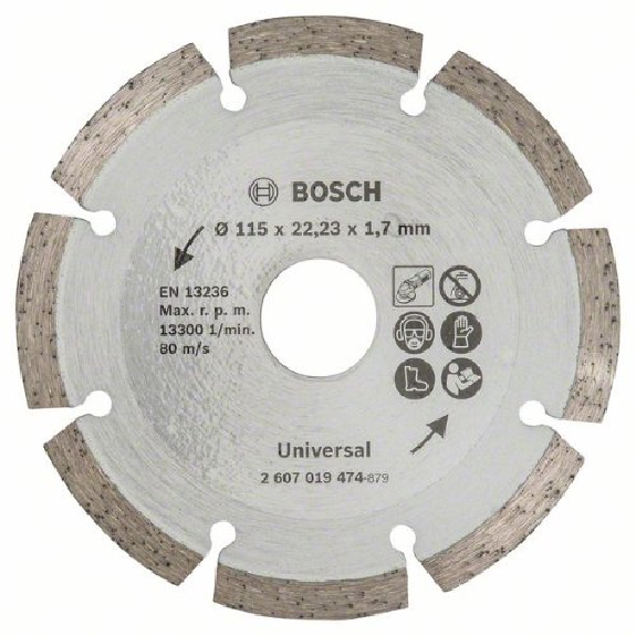 Diamanttrennscheibe für Baumaterial, Durchmesser: 115 mm Diamanttrennscheibe für Baumaterial, Durchmesser: 115 mm-Beschreibung lesen