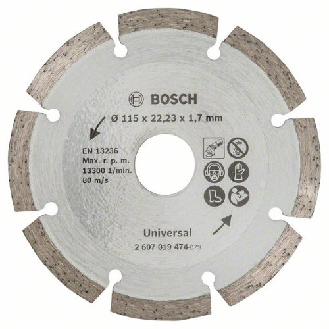 Diamanttrennscheibe für Baumaterial, Durchmesser: 115 mm-Beschreibung lesen