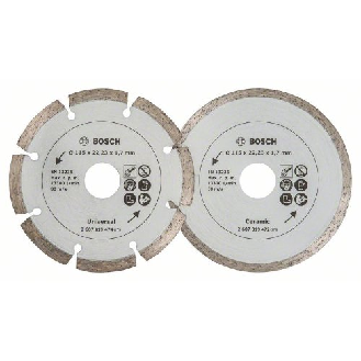 Diamanttrennscheibe für Fliesen und Baumaterial, Durchmesser: 115 mm, 2er-Pack-Beschreibung lesen