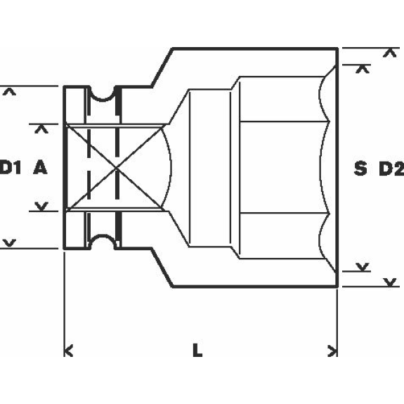 Steckschlüsseleinsatz, SW 27 mm, L 57 mm, 54 mm, M18, 45,5 mm-Beschreibung lesen