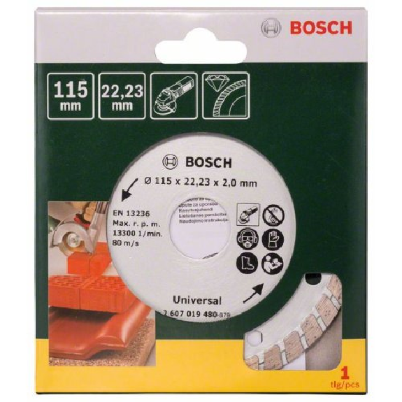 Diamanttrennscheibe Turbo, Durchmesser: 115 mm-Beschreibung lesen