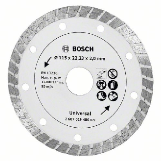 Diamanttrennscheibe Turbo, Durchmesser: 115 mm-Beschreibung lesen