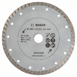 Diamanttrennscheibe Turbo, Durchmesser: 180 mm-Beschreibung lesen