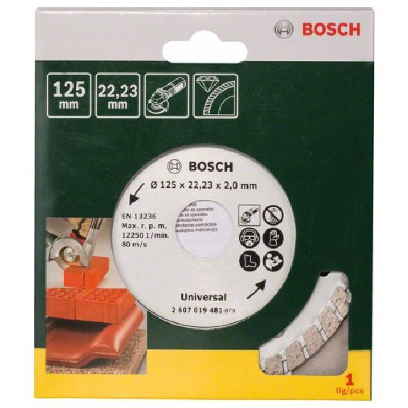 Diamanttrennscheibe Turbo, Durchmesser: 125 mm-Beschreibung lesen
