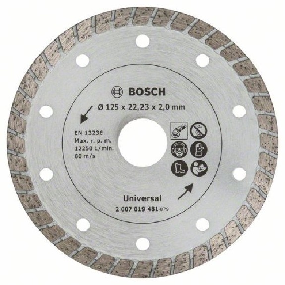 Diamanttrennscheibe Turbo, Durchmesser: 125 mm-Beschreibung lesen