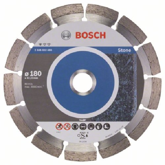 Diamanttrennscheibe Standard pour Pierre, 115 x 22,23 x 1,6 x 10 mm, 1er-Pack-Lire la description