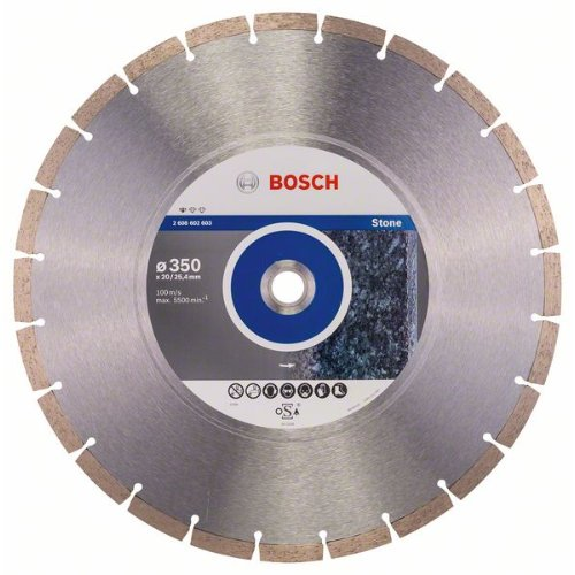 Diamanttrennscheibe Standard for Stone, 350 x 20,00/25,40 x 3,1 x 10 mm-Beschreibung lesen