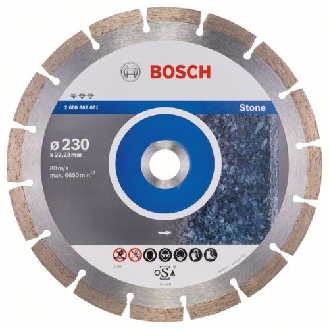 Diamanttrennscheibe Standard for Stone, 230 x 22,23 x 2,3 x 10 mm, 1er-Pack-Beschreibung lesen
