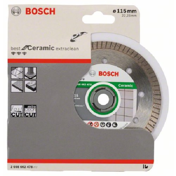 Diamanttrennscheibe Best for Ceramic Extra-Clean Turbo, 115 x 22,23 x 1,4 x 7 mm Diamanttrennscheibe Best for Ceramic Extra-Clean Turbo, 115 x 22,23 x 1,4 x 7 mm-Beschreibung lesen