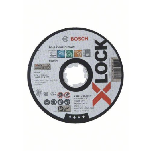 X-LOCK Trennscheibe Multi Material ACS 60 V BF, 125 mm, 1,0 mm, gerade X-LOCK Trennscheibe Multi Material ACS 60 V BF, 125 mm, 1,0 mm, gerade-Beschreibung lesen