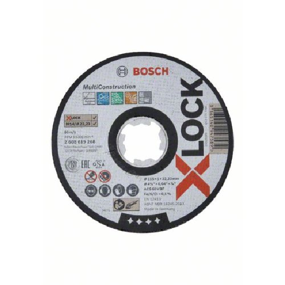 X-LOCK Trennscheibe Multi Material ACS 60 V BF, 115 mm, 1,0 mm, gerade-Beschreibung lesen
