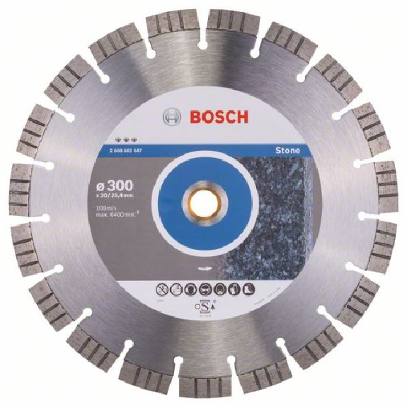 Diamanttrennscheibe Best for Stone, 300 x 20,00/25,40 x 2,8 x 15 mm-Beschreibung lesen