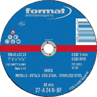Schruppscheibe für V2A 125x6mm gekröpft-Beschreibung lesen