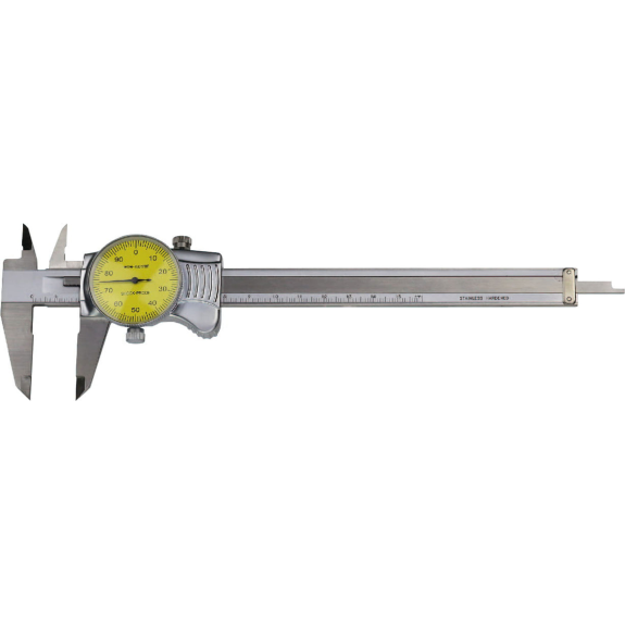 Uhren-Messschieber mit Daumenrolle TOP 0-150mm, Ablesung 0,02mm-Beschreibung lesen