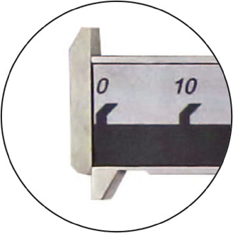 Einbaumessschieber senkrecht 0-150mm mit Messschiene aus Aluminium-Beschreibung lesen