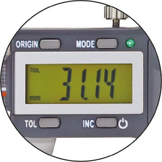 Digital Taschen-Messschieber mit 3V Messsystem und rundem Tiefenmaß Ø1,6mm 0-150mm-Beschreibung lesen