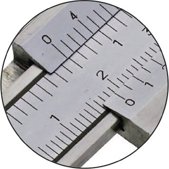 Taschen-Messschieber 0-150mm mit Feststellschraube und Nonius 1/1000" Oben und 1/50-49 mm Unten-Beschreibung lesen