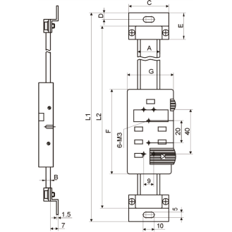 Einbaumessschieber mit externer Anzeige 0-200mm und mit RB 6 und Micro-B Datenausgang-Beschreibung lesen