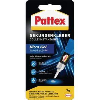 Sekundenkleber Ultra Gel 3g farblos Tube-Beschreibung lesen
