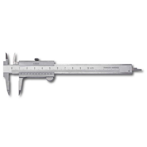 Messschieber mit schmalen Schnabel und Messspitzen 0-100mm-Beschreibung lesen