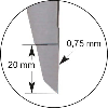 Messschieber mit extra dünnem Schnabel 0-150mm