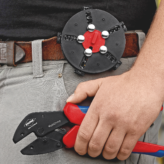 Crimpzange MultiCrimp L.250mm 3 Wechseleinsätze-Beschreibung lesen