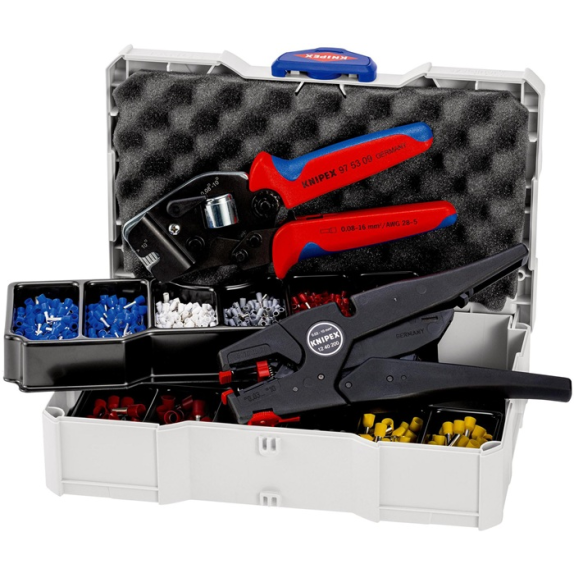 Assortiment de sertissage 97 90 16, avec pince à sertir et pince à dénuder,-Leer más