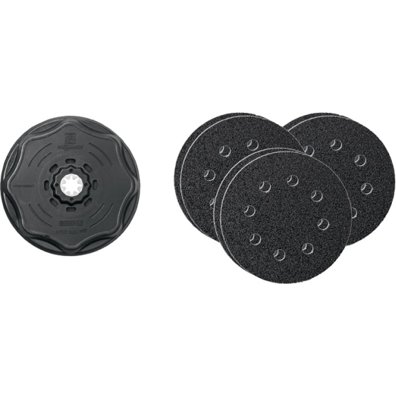 Haftschleif-Set 7-tlg.Schleifteller-D.115mm Haftschleif-Set 7-tlg.Schleifteller-D.115mm-Beschreibung lesen