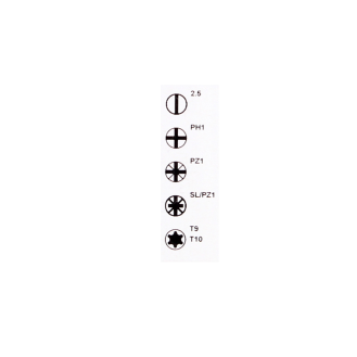 Wechselklingensz slimBit electric 6-tlg.Schlitz/PH/PZD/(+/- SL/PZD)Torx-Beschreibung lesen