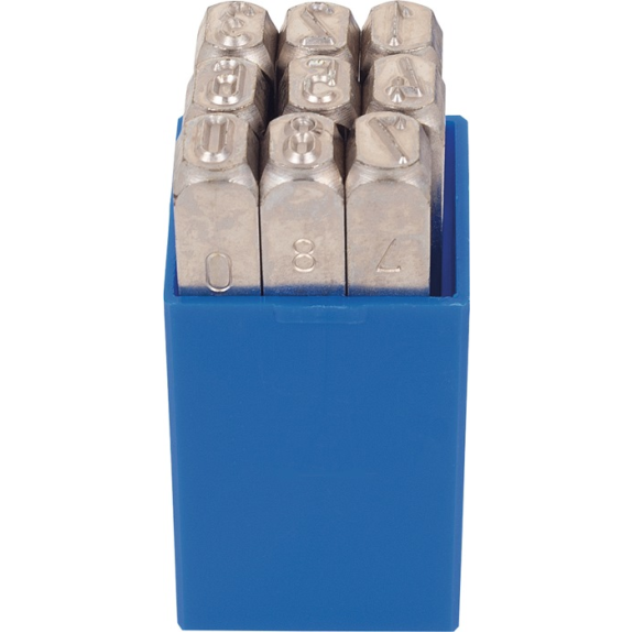 Schlagzahlensz 330 9-tlg.Zahlen 0-9 Schrift-H.4mm in Ku.-Box-Beschreibung lesen