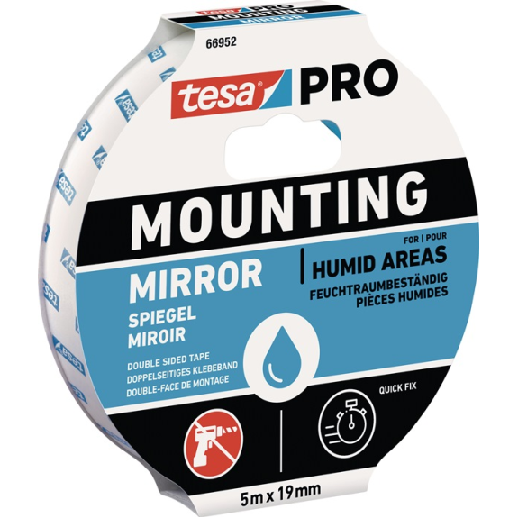 Montageband Mounting PRO Spiegel 66952 weiß L.5m B.19mm-Beschreibung lesen