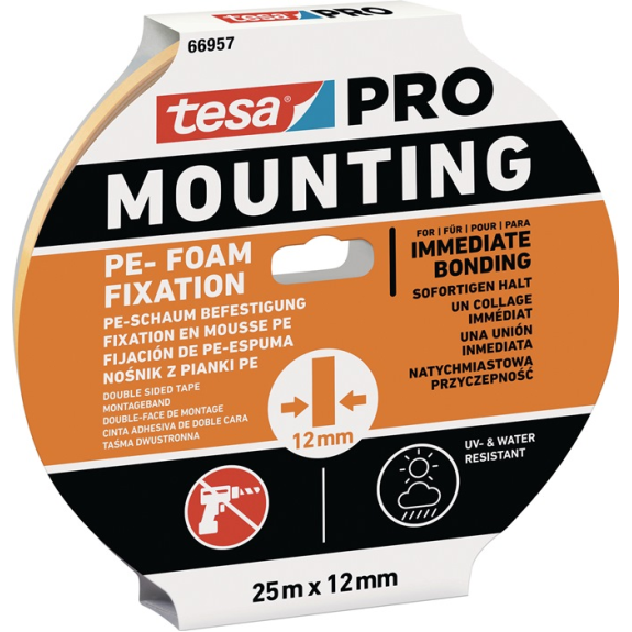 Montageband Mounting PRO PE-Fixion 66957 weiß L.25m B.12mm Montageband Mounting PRO PE-Fixion 66957 weiß L.25m B.12mm-Beschreibung lesen