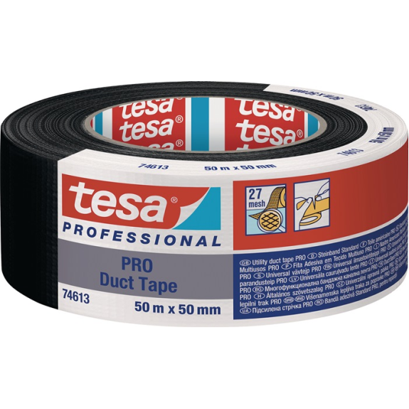 Gewebeband Duct Tape PRO 74613 schwarz L.50m B.50mm-Beschreibung lesen