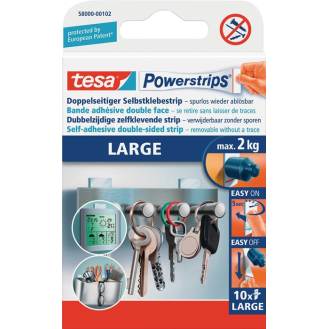 Selbstklebestrip Powerstrips 58000 SB-Pack á 10 Strips L (20x50 mm)-Beschreibung lesen