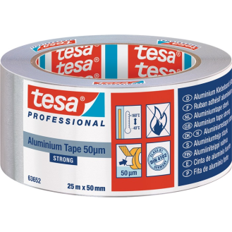 Aluminiumklebeband Strong 63652 m.Liner L.25m B.50mm Rl.-Beschreibung lesen