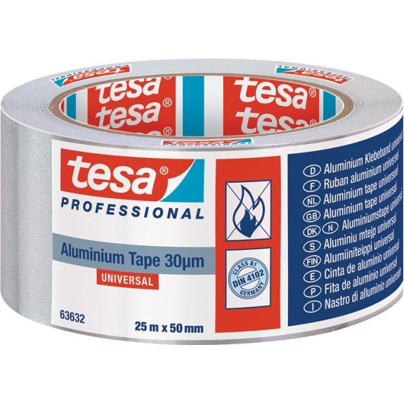 Aluminiumklebeband Univ.63632 m.Liner L.25m B.50mm Rl.-Beschreibung lesen