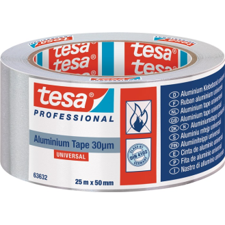 Aluminiumklebeband Univ.63632 m.Liner L.25m B.50mm Rl.-Beschreibung lesen