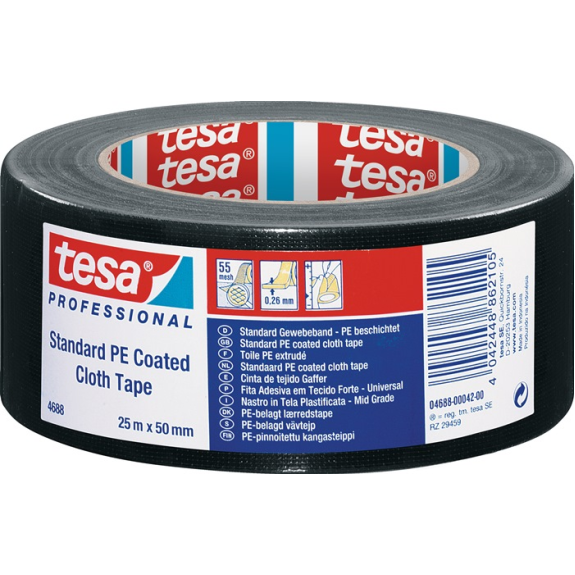 Gewebeband schwarz 25m x 50mm Gewebeband schwarz 25m x 50mm-Beschreibung lesen