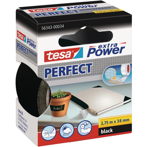 Gewebeband ext.Power 56343 schwarz L.2,75m B.38mm Rl.-Beschreibung lesen
