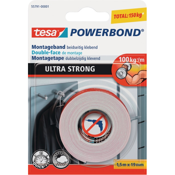 Montageband Powerbond 55791 transp.L.1,5m B.19mm Rl. Montageband Powerbond 55791 transp.L.1,5m B.19mm Rl.-Beschreibung lesen