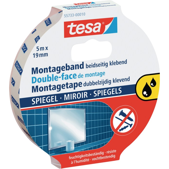 Spiegel-/Montageband Powerbond 55733 weiß L.5m B.19mm Rl. Spiegel-/Montageband Powerbond 55733 weiß L.5m B.19mm Rl.-Beschreibung lesen