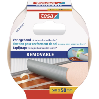 Doppelseitiges Verlegeband 55729 L.5m B.50mm Rl.-Beschreibung lesen