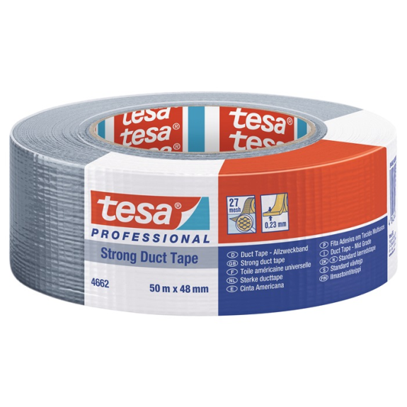 Gewebeband Allzweck duct tape 4662 mtsilber L.50m B.48mm Rl.-Beschreibung lesen