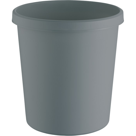Corbeille à papier 18l H331xØ315mm avec bord poignée Ku.gris clair-Leer más