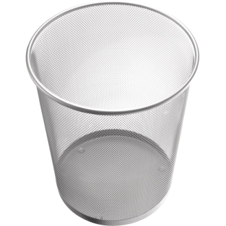 Papierkorb 15l H280xØ267mm m.Lochdekor STA silber-Beschreibung lesen
